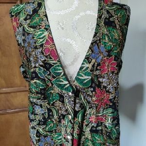 Holiday Beaded Vest